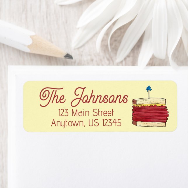 Pastrami on Rye NYC Kosher Jewish Deli Sandwich Label (Insitu)