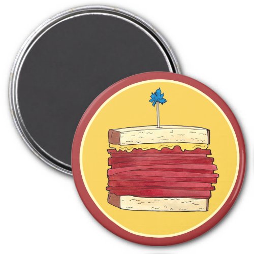 Pastrami on Rye NYC Kosher Jewish Deli Sandwich  Magnet