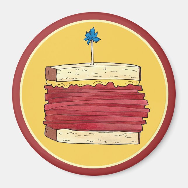 Pastrami on Rye NYC Kosher Jewish Deli Sandwich  Magnet (Front)