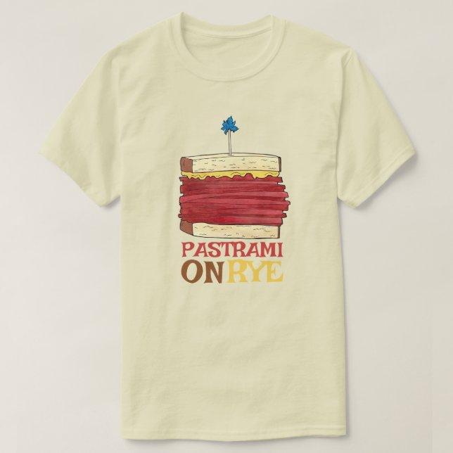 Pastrami on Rye NYC Kosher Jewish Deli Sandwich  T-Shirt (Design Front)