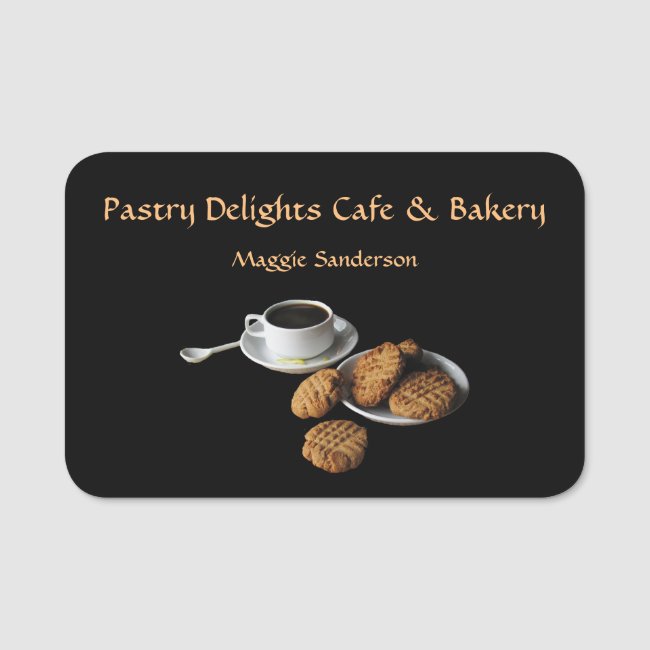 Pastries and Baked Goods Bakery Cafe Name Tag