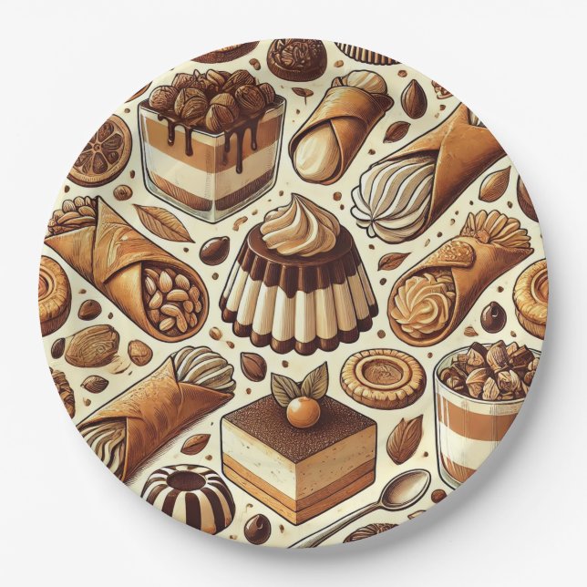 Pastries & Dessert Paper Plates (Front)
