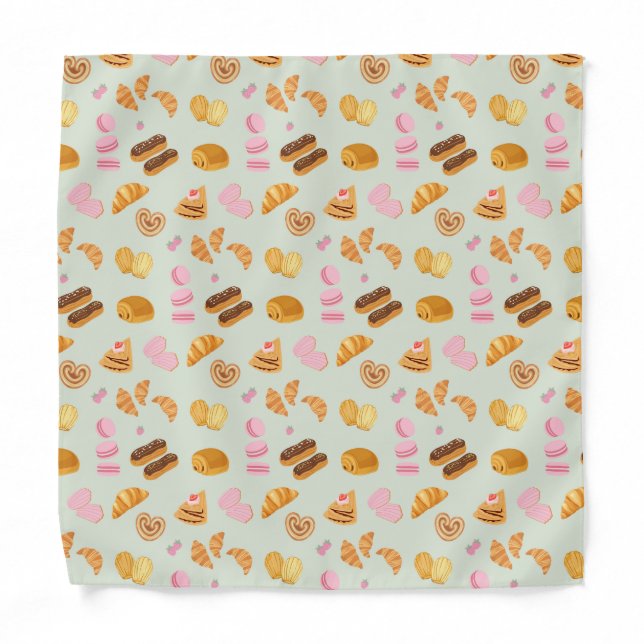 Pastries in Paris Bandana (Front)