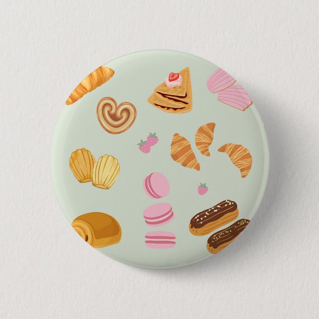 Pastries in Paris Button (Front)