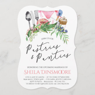 Pastries & Panties Lingerie Shower Invitation 5x7