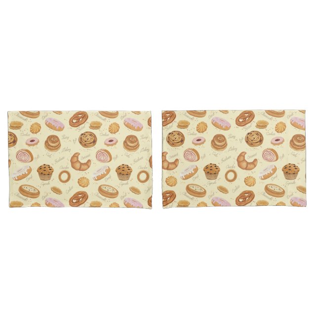 Pastries Pattern Pillow Case (Front-Set)