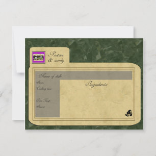 pastries recipe card