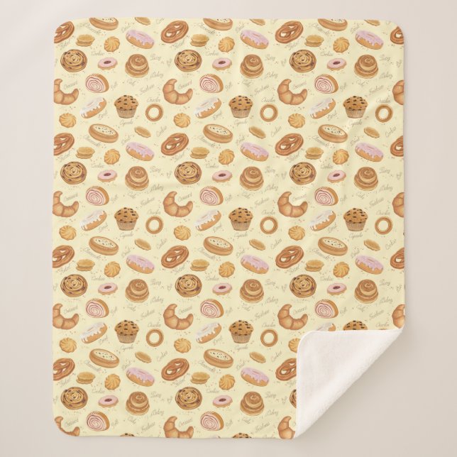 Pastries Sherpa Blanket (Front)
