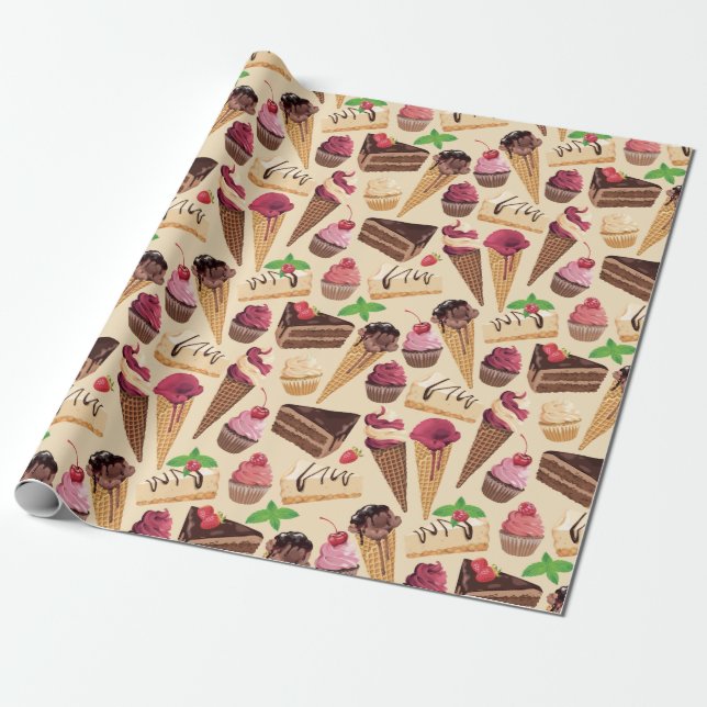 Pastries Wrapping Paper (Unrolled)