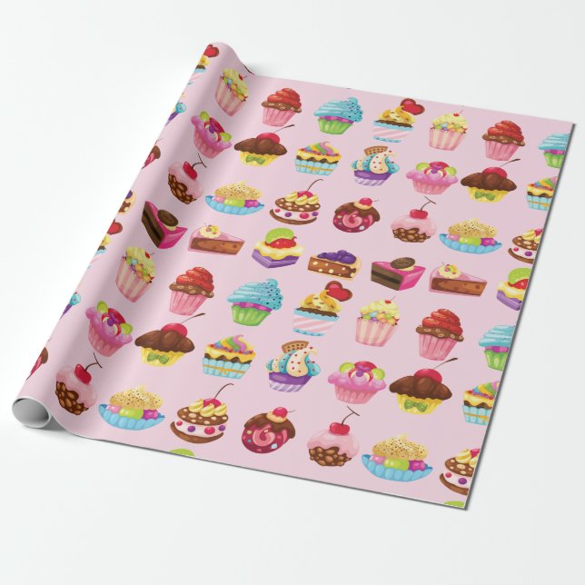 Pastries Wrapping Paper (Unrolled)