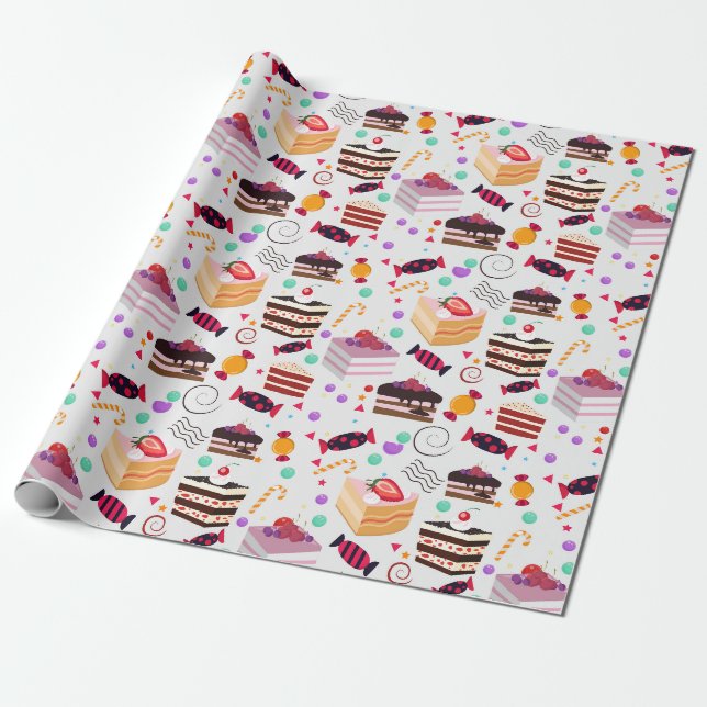 Pastries Wrapping Paper (Unrolled)