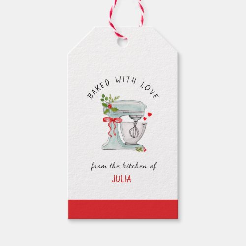 Pastry bakery baked with love Holiday baking Gift Tags