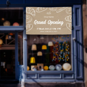 Pastry Bakery Business Grand Opening Template Banner