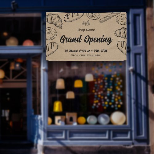 Pastry Bakery Business Grand Opening Template Banner