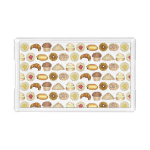 Pastry Bakery Croissant Danish Muffin Baked Goods Acrylic Tray