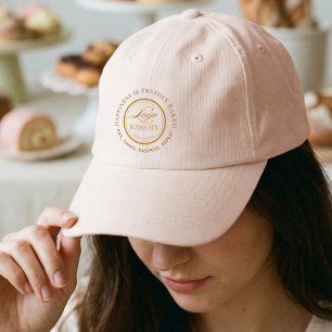 Pastry Bakery Uniform Upload Your Bakery Logo Pink Performance Cap