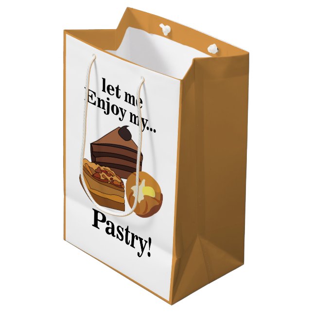 Pastry Baking Bakery Chef Medium Gift Bag (Front Angled)