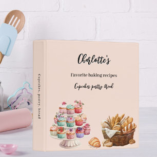 Pastry baking cooking cream cupcakes recipes 3 ring binder