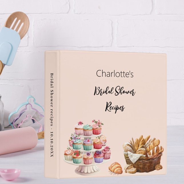 Pastry baking cream Bridal Shower recipes 3 Ring Binder (Creator Uploaded)
