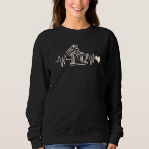 Pastry Baking Heartbeat Chef Baking Baker Cake Dec Sweatshirt