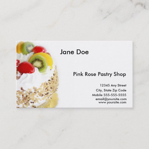 Customizable Pastry Business Card