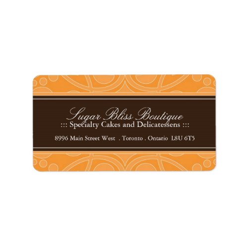 Pastry Chef Address Labels