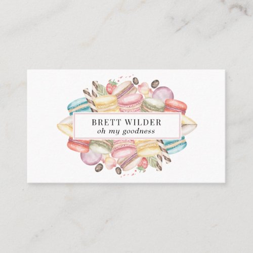 Pastry Chef Baker Bakery Watercolor Cookies Busine Business Card