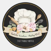 Bakery Pastry Chef Baking Tools Product Label, Zazzle