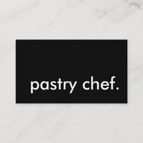 pastry chef. business cards