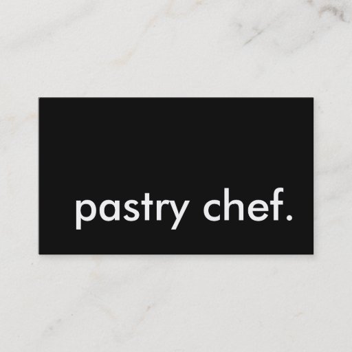 Customizable pastry chef. business cards