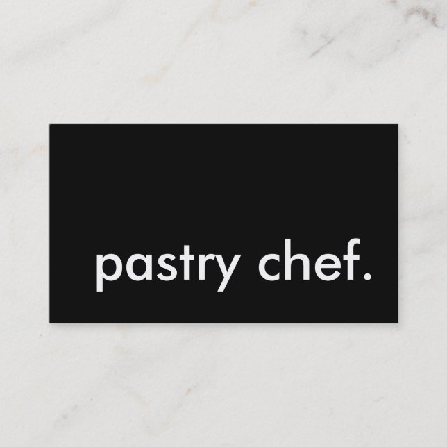 pastry chef. business card (Front)