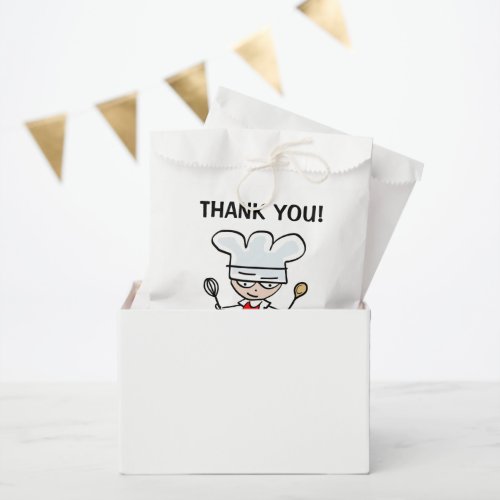 Pastry chef cartoon kids cooking Birthday party Favor Bag