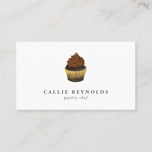 Pastry Chef Chocolate Cupcake Baker Business Card