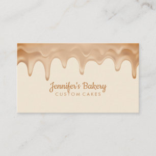 Pastry Chef Chocolate dripping Business Card