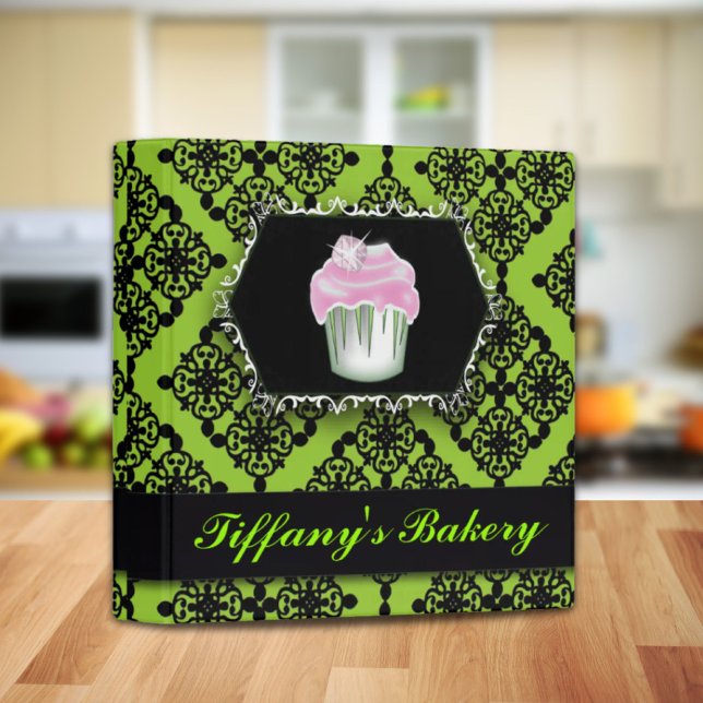 Pastry Chef Cupcake Cake Baker Bakery  3 Ring Binder (Pastry Chef Cupcake Cake Baker Bakery 3 Ring Binder)