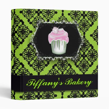 Pastry Chef Cupcake Cake Baker Bakery  3 Ring Binder by businesscardsdepot at Zazzle