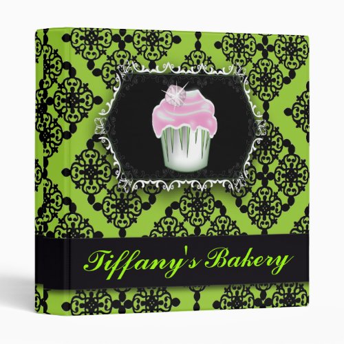 Pastry Chef Cupcake Cake Baker Bakery  3 Ring Binder