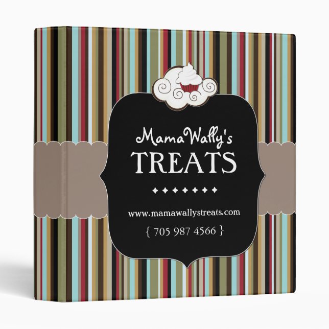 Pastry Chef | Cupcake Portfolio Binder (Front/Spine)