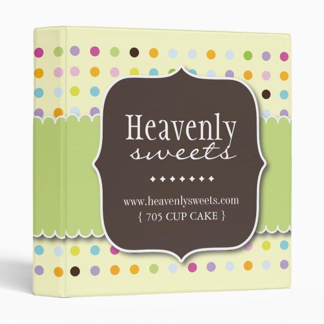 Pastry Chef | Cupcake Portfolio Binder (Front/Spine)