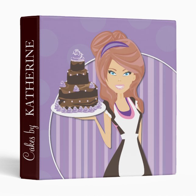 Pastry Chef | Cupcake Portfolio Binder (Front/Spine)