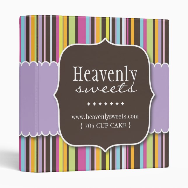 Pastry Chef | Cupcake Portfolio Binder (Front/Spine)