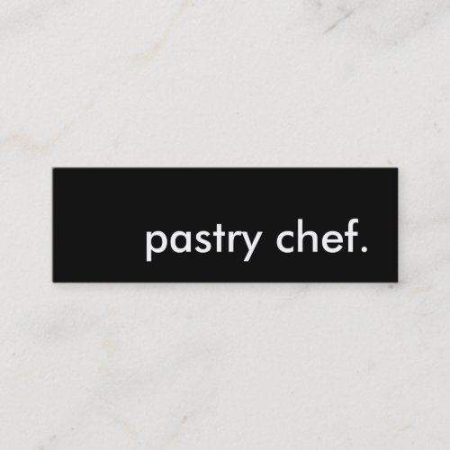 pastry chef. business card template