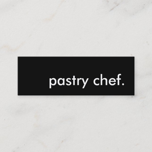 pastry chef. mini business card (Front)