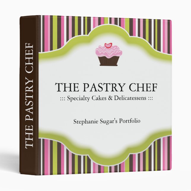 Pastry Chef Portfolio Binder (Front/Spine)