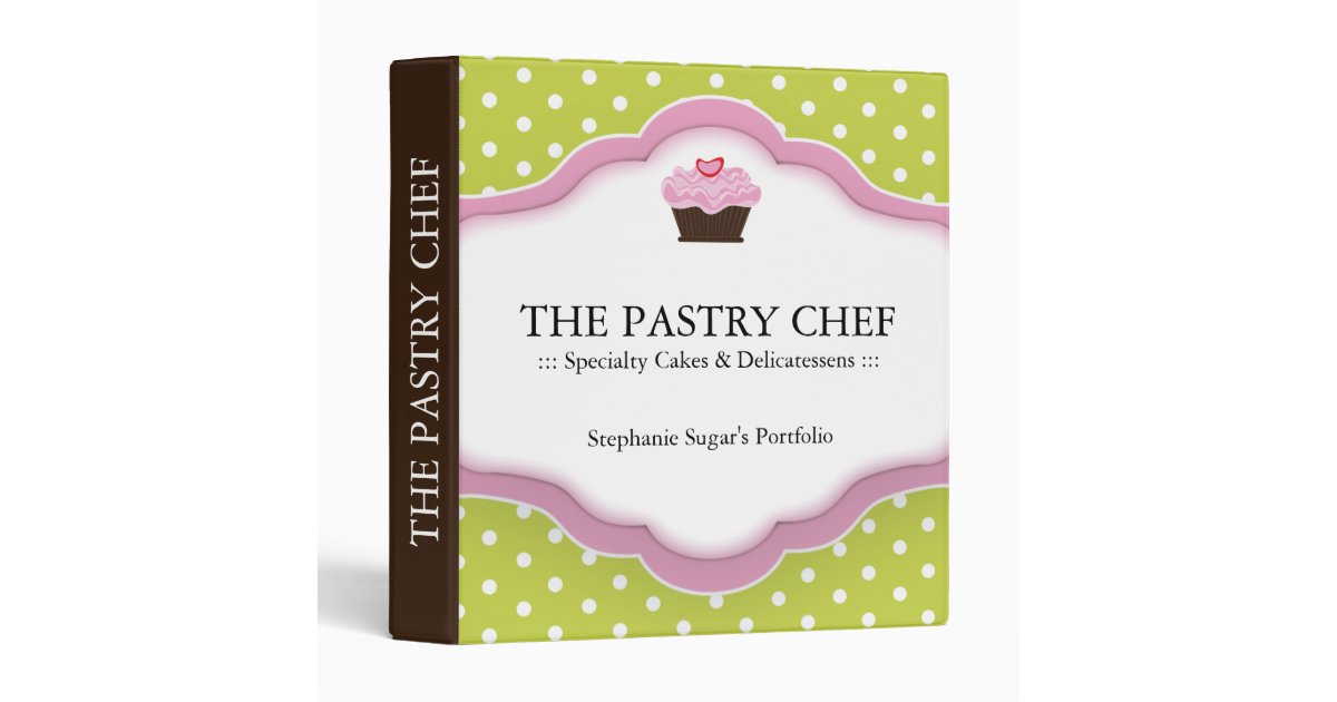 Pastry Chef Portfolio Binder Zazzle