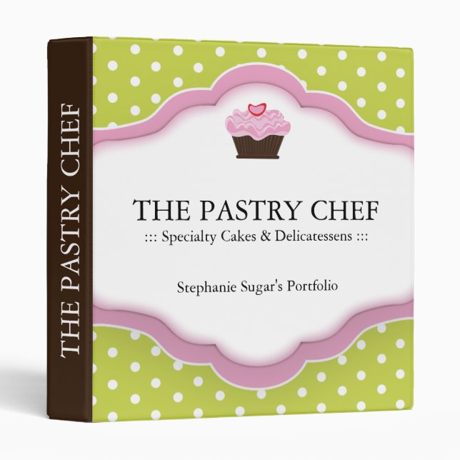 Pastry Chef Portfolio Binder (Front/Spine)