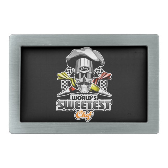 Pastry Chef: Sweetest Chef Rectangular Belt Buckle (Front)