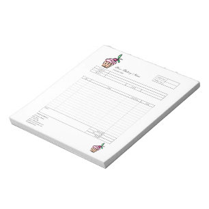 Pastry Cupcake Bakery Order Form Invoice Notepad