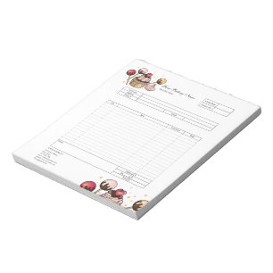 Pastry Cupcake Bakery Order Form Invoice Notepad