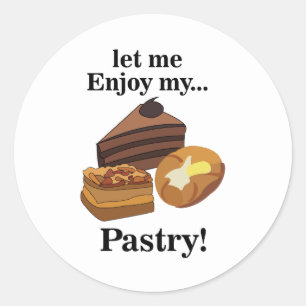 Pastry Dessert Pastries Baker Classic Round Sticker